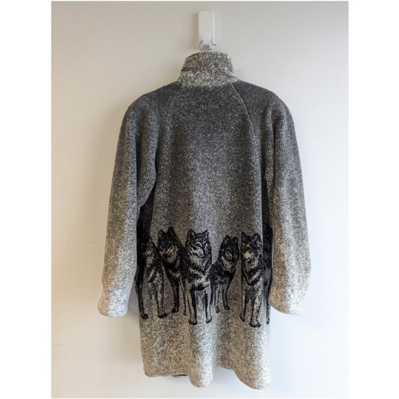 Vintage Wolf Fleece Long Jacket - Picture 3 of 14